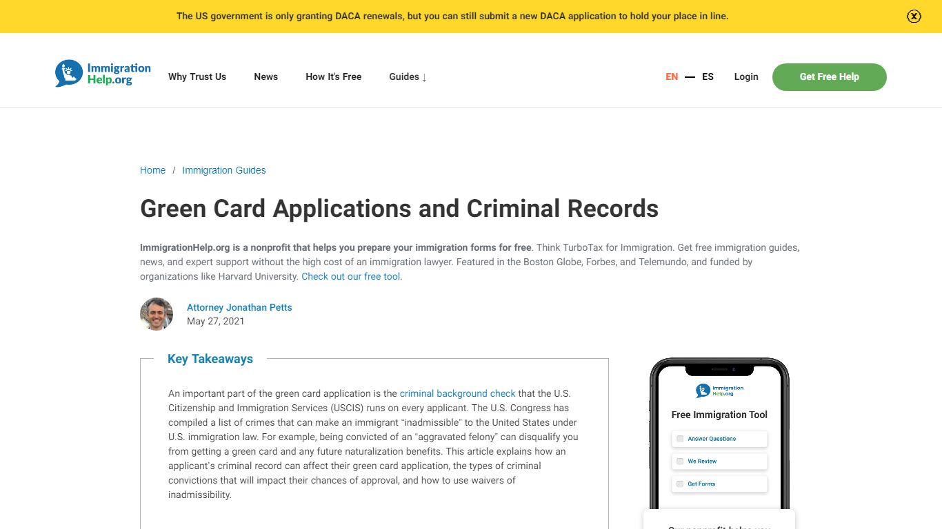 How do criminal records affect green card applications ...