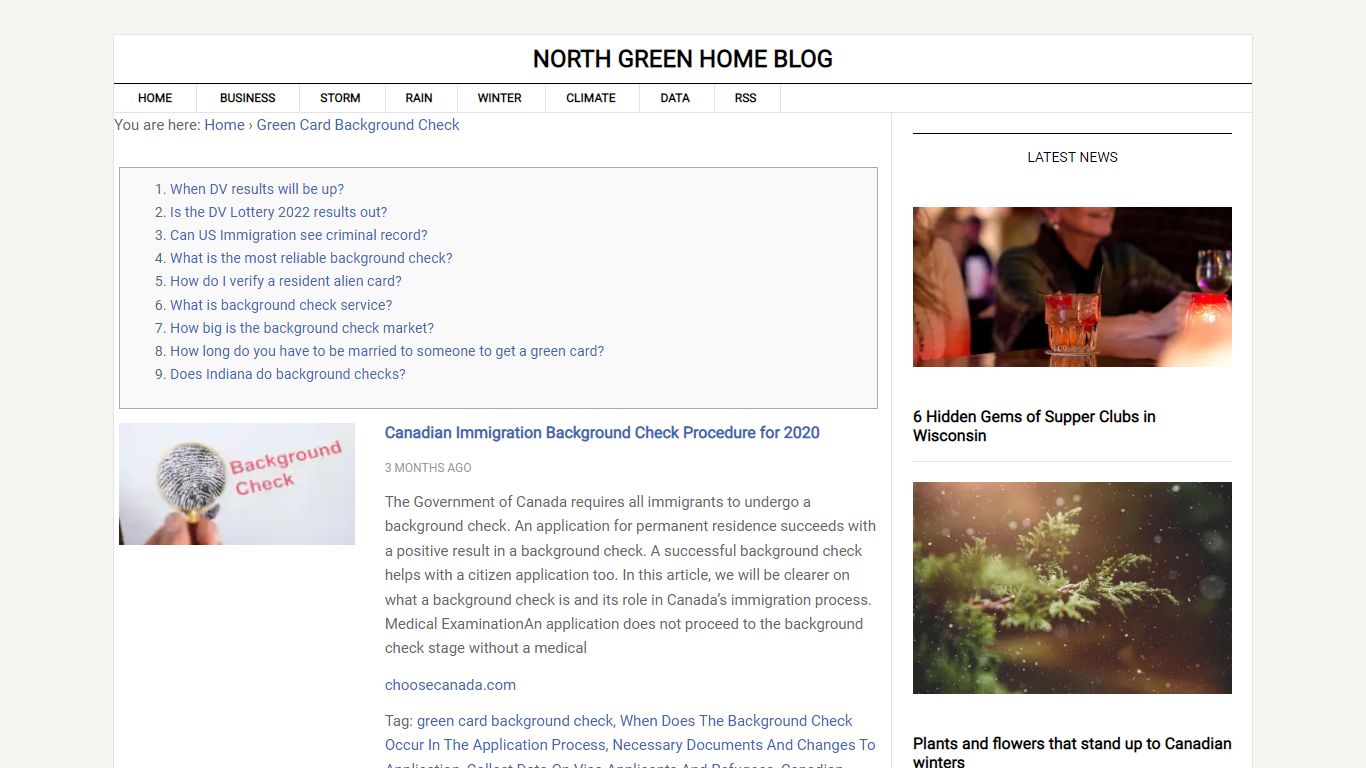 Green Card Background Check | North Green Home Blog