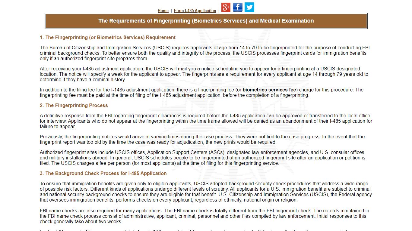 Background Check Process for I-485 Application, Form I-693, Medical ...